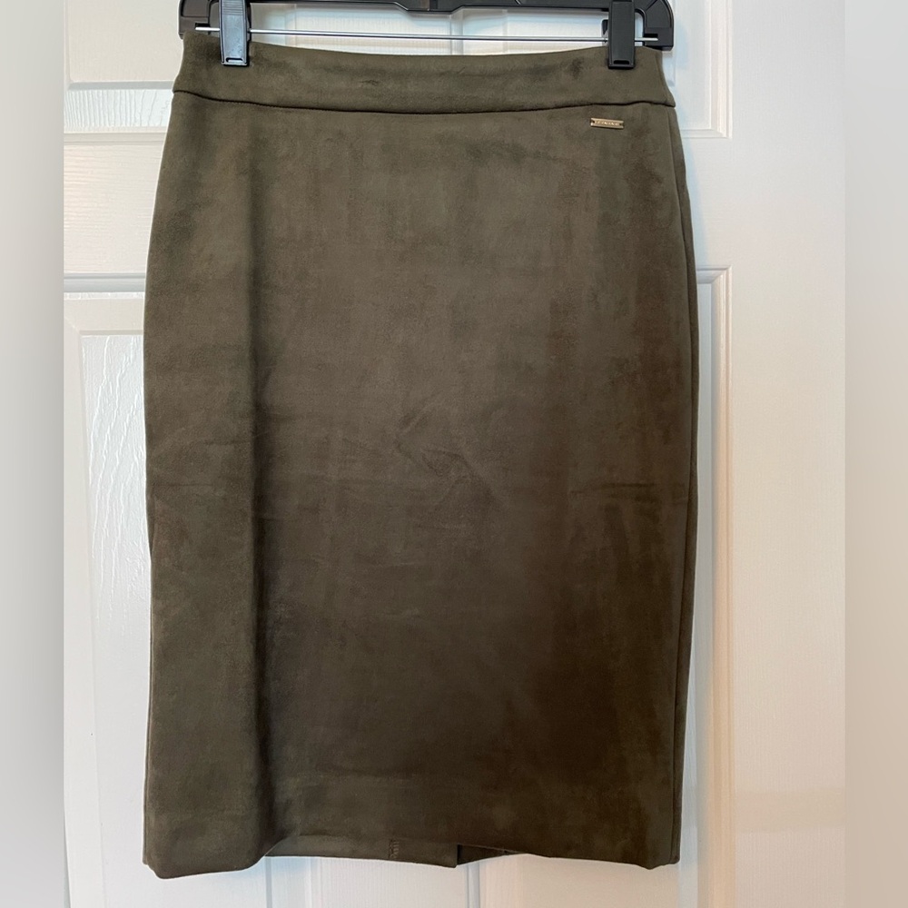 T Tahari Faux Suede Pencil Skirt - Size XS